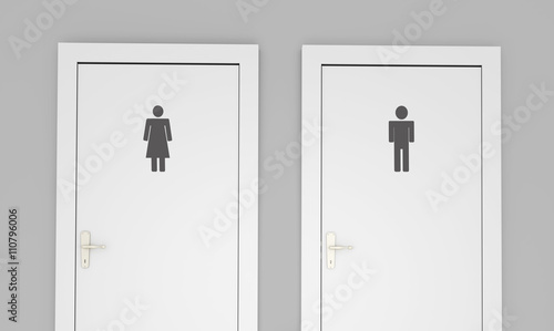 Public restroom doors