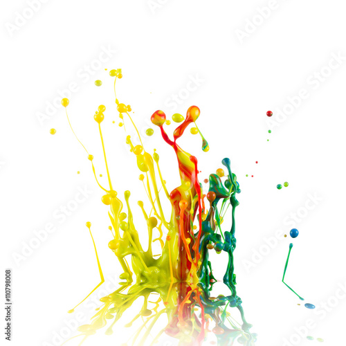 Colorful paint splashing