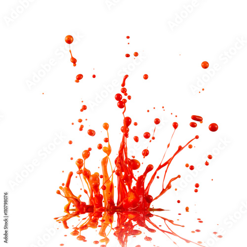 Colorful paint splashing