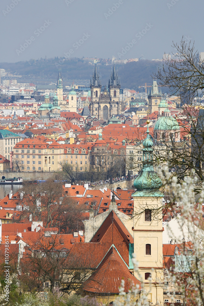 View on the historic center of Prague, Czech Republic