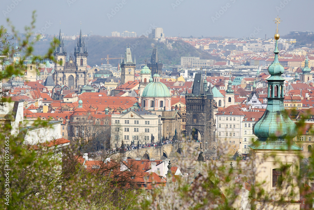 View on the old center of Prague