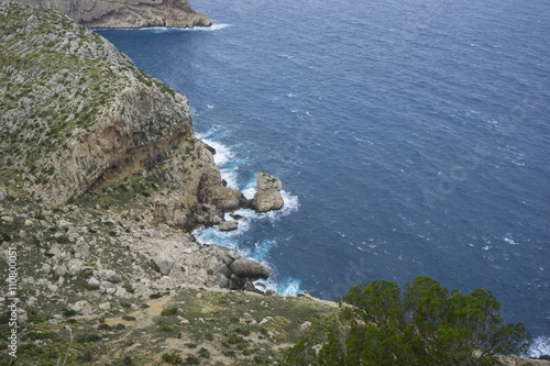 views of Cape formentor in the tourist region of Mallorca  locat