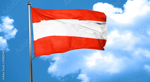 Bilde på lerret Austria flag waving in the wind