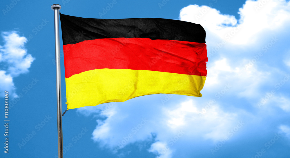 German flag waving in the wind