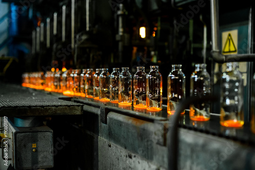 Plant for the production of bottles, glass factory