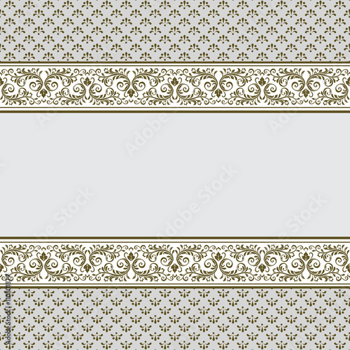 Abstract floral frame, vector image.