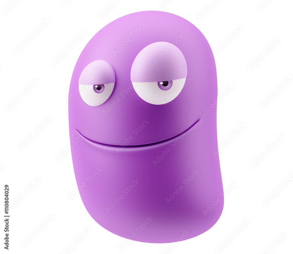 Funny Emoticon Character Face Expression. 3d Rendering. Funny Emoticon Character Face Expression. 3d Rendering.