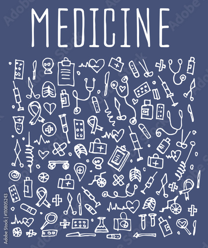 Hand drawn Medicine element