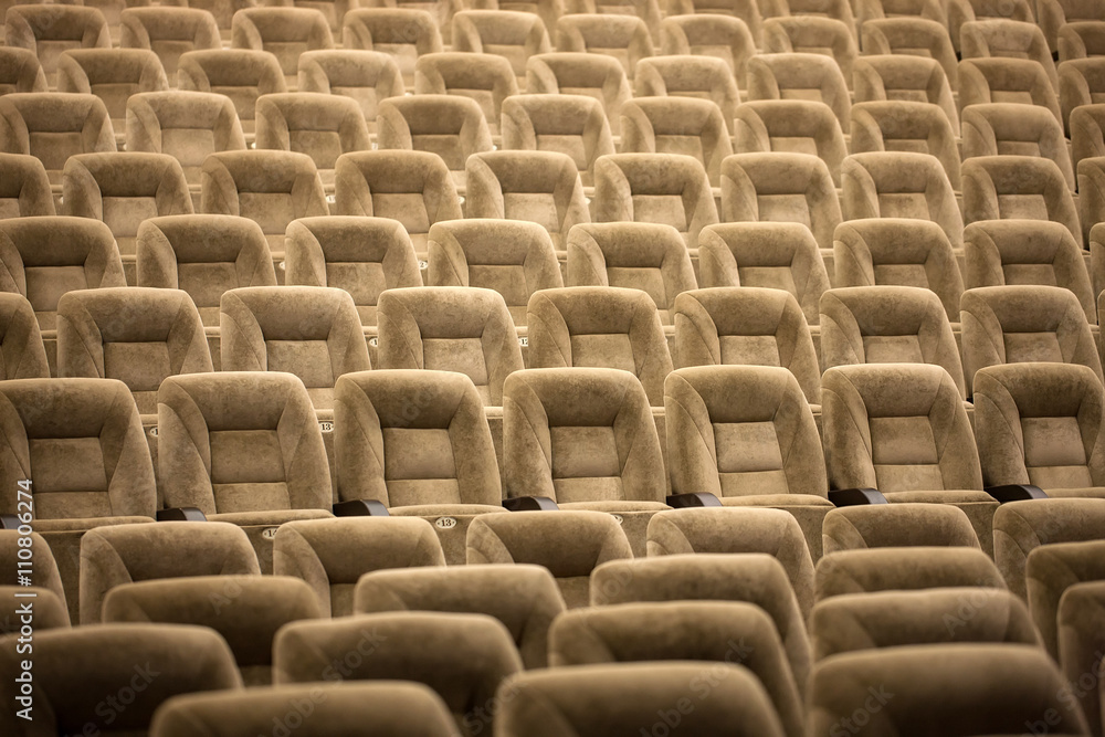 Naklejka premium Empty comfortable seats in theater, cinema