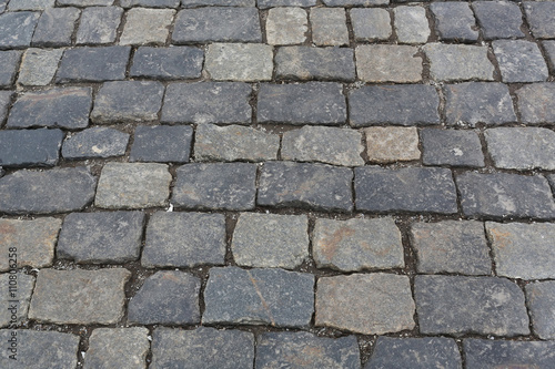 Old stone pavement texture. Russia, Moscow, Red Square