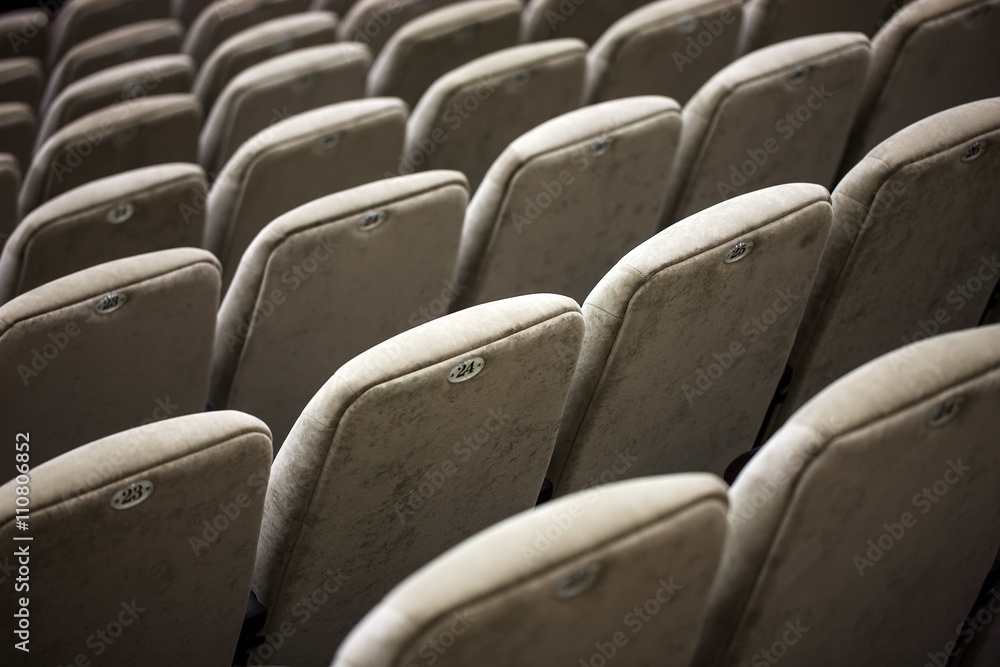 Obraz premium Empty comfortable seats in theater, cinema