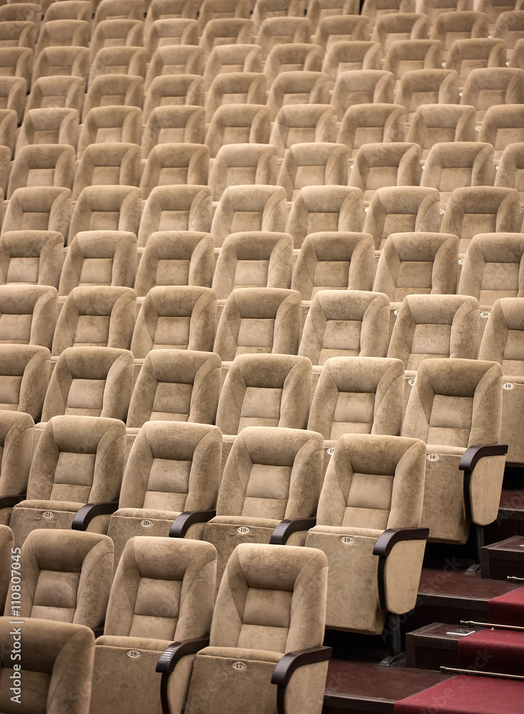 Obraz premium Empty comfortable seats in theater, cinema