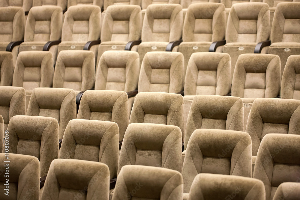 Obraz premium Empty comfortable seats in theater, cinema