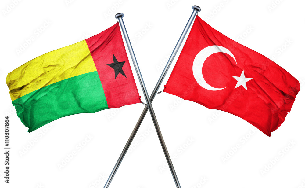 Guinea bissau flag combined with turkey flag Guinea bissau flag combined with turkey flag