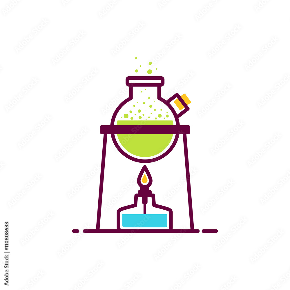 Icon flask for experiments Icon flask for experiments