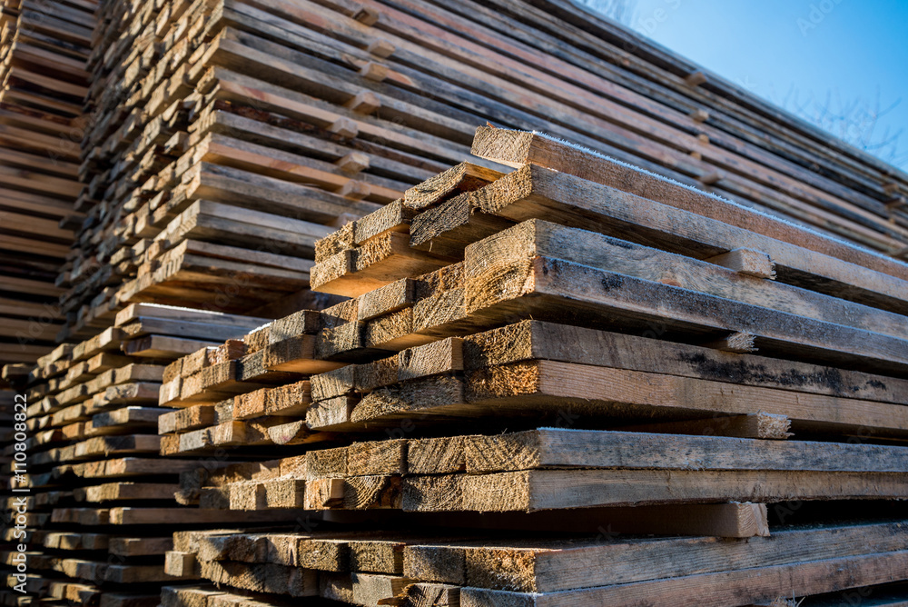 Planks stacked in a pack Planks stacked in a pack