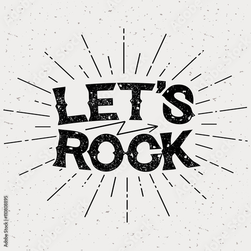 Rock music print