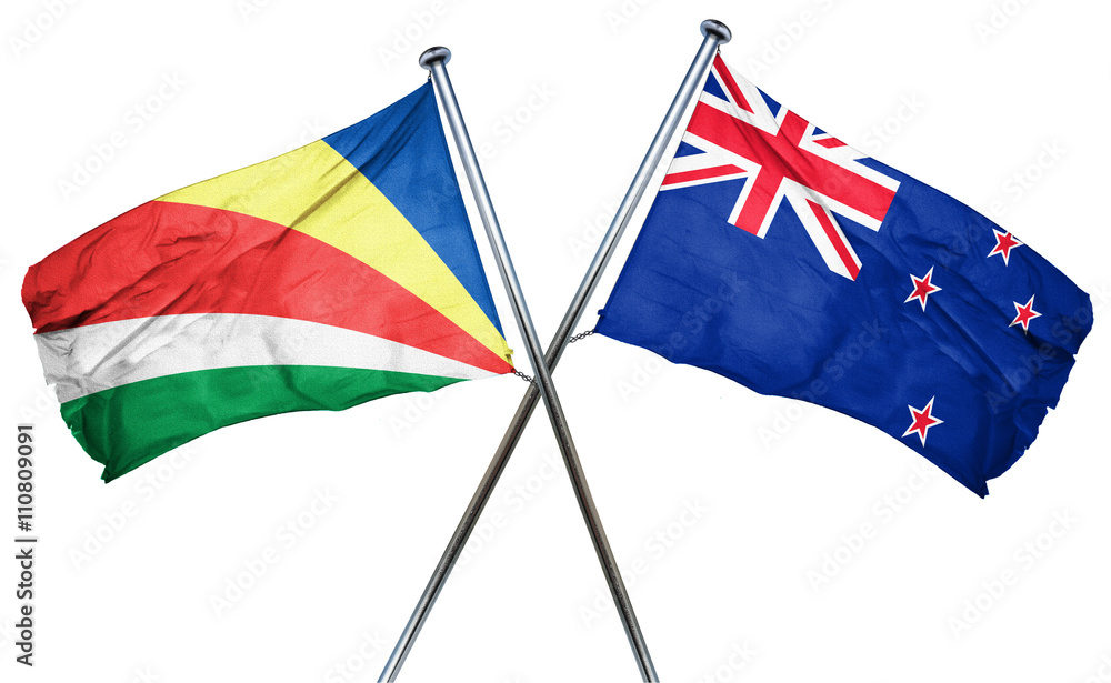 seychelles flag  combined with new zealand flag