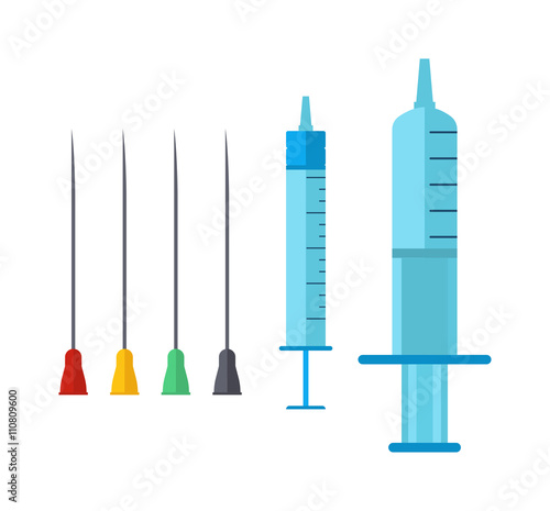 Syringe needle vector illustration.
