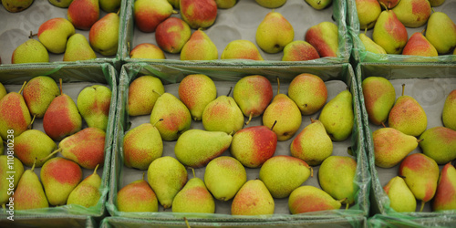 background of ripe juicy pears