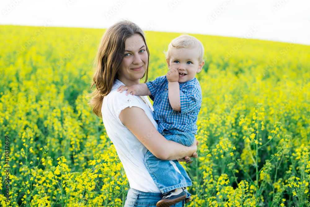 Smiling child with mother Smiling child with mother