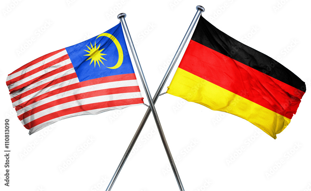 Malaysia flag  combined with germany flag