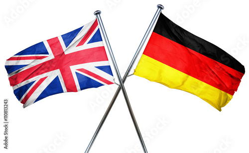 Great britain flag  combined with germany flag photo