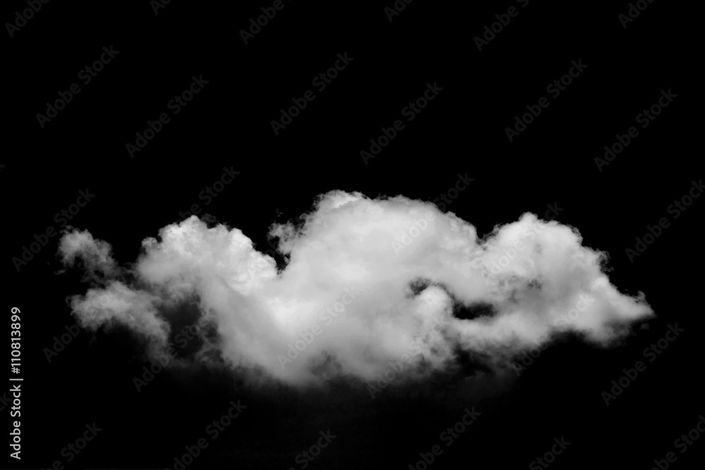 White cloud on black isolated White cloud on black isolated