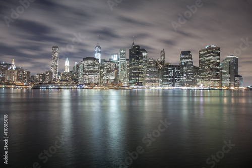 View on night Manhattan  New York