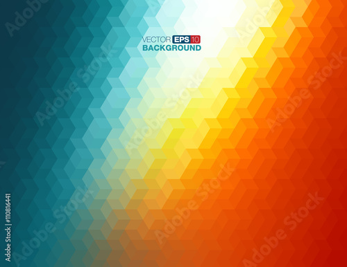 Abstract Geometric Background in Teal and Orange