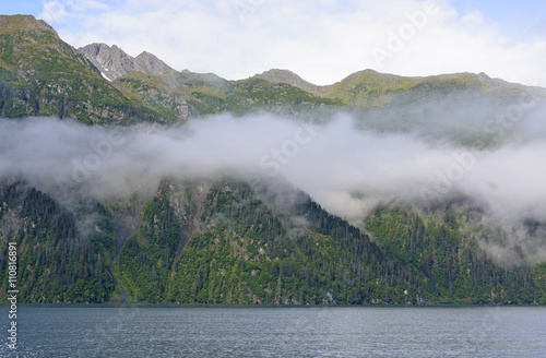 Morning Clouds on an Ocean Fjord