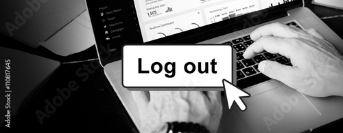 Foto Log Out Online Technology Modern Interface Concept