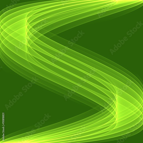 Abstract green background pattern. Bright green lines. Digital art.