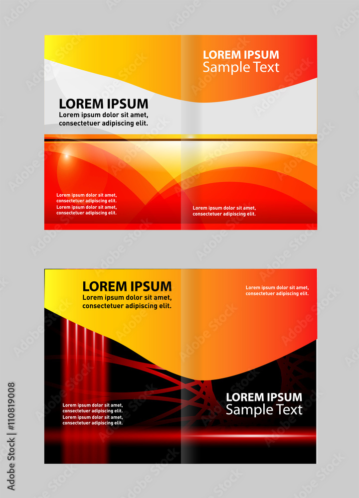 Fototapeta premium Bi Fold Brochure Vector Design 