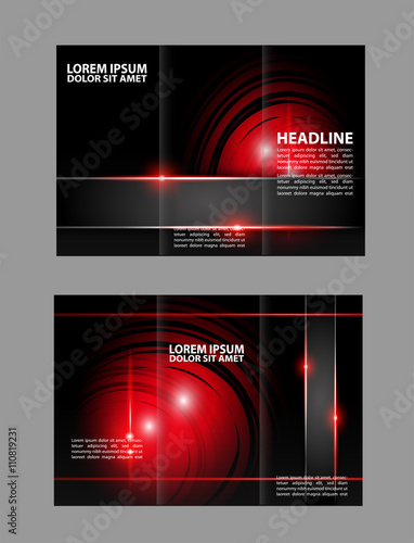Tri-fold Brochure and Catalog Vector Design Template
