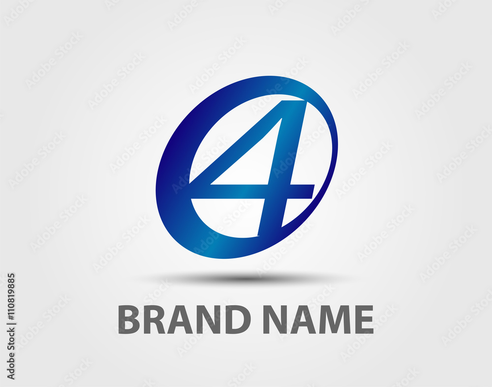 Logo number 4 vector design template
Logo number 4 vector design template