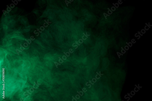 Abstract green smoke hookah.