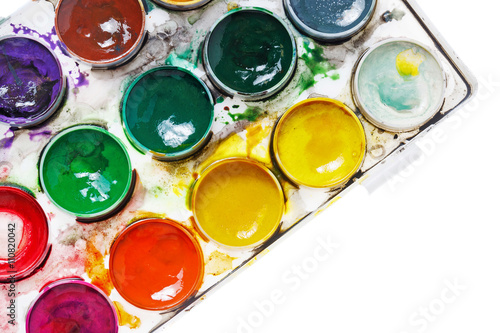 Watercolor paints. Paintbox