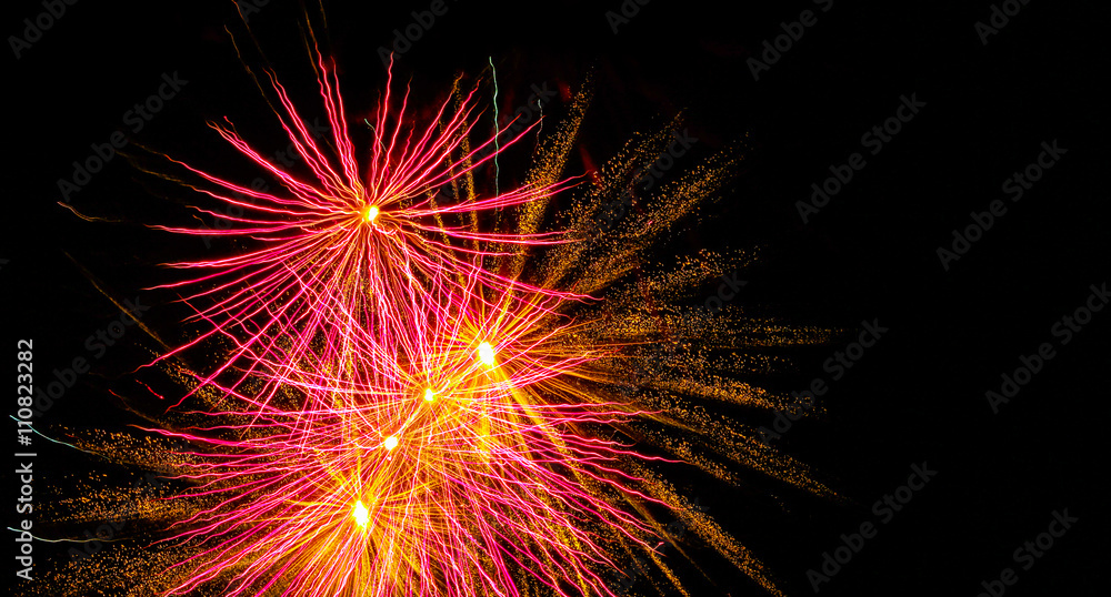 Fireworks light up the sky with display Fireworks light up the sky with display
