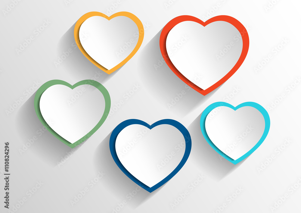 Infographic banners Templates for Business.Vector hearts design Infographic banners Templates for Business.Vector hearts design