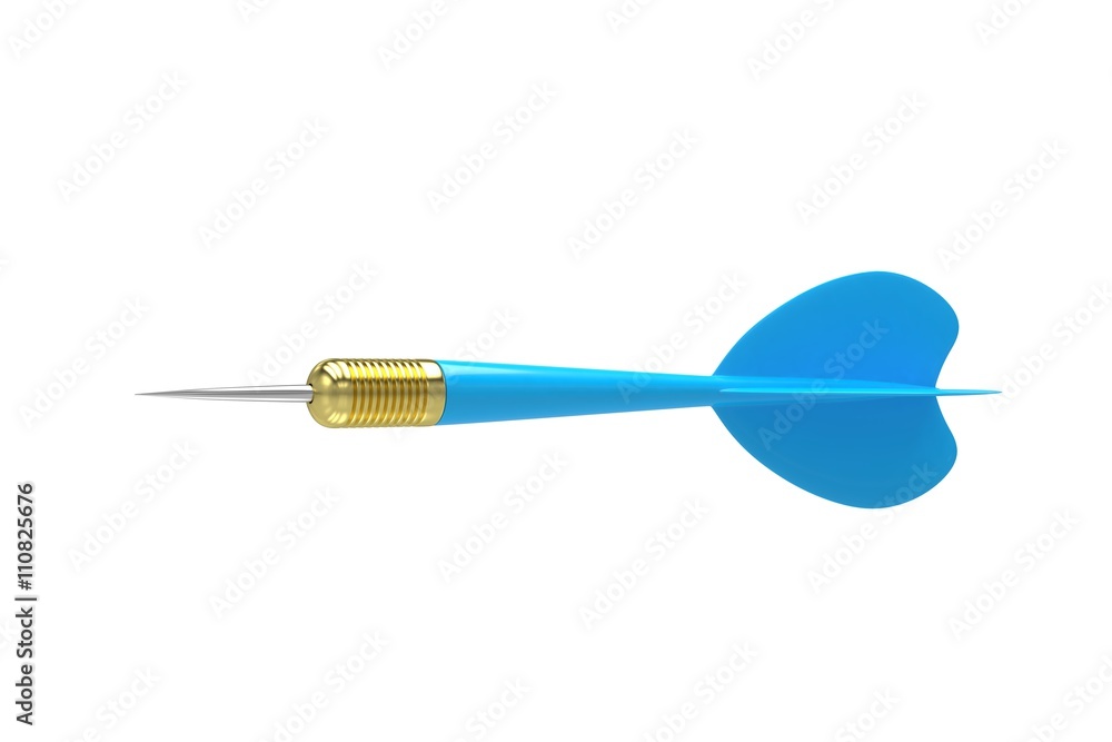 blue dart isolated on white. 3d rendering. blue dart isolated on white. 3d rendering.