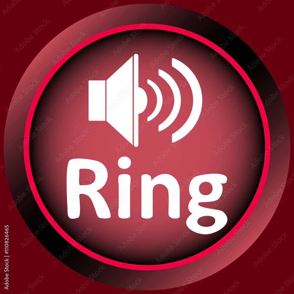 Icon red ring loudspeaker