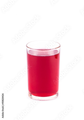 Pink juice in a glass