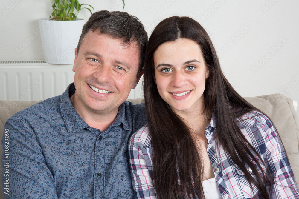 Father and his daughter together at home Father and his daughter together at home