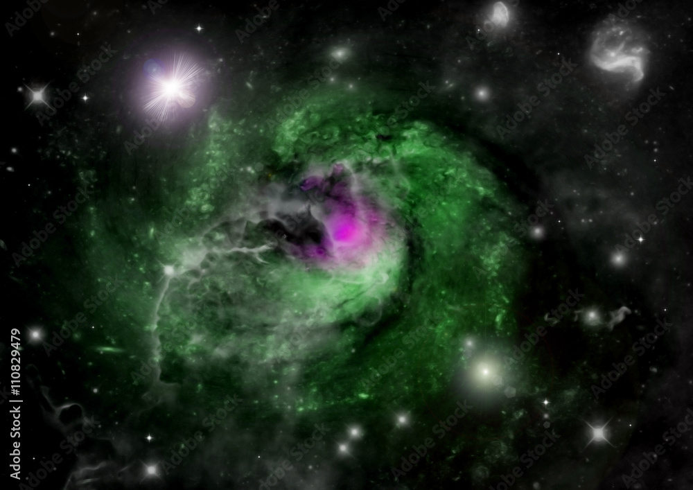 Fototapeta premium galaxy in a free space