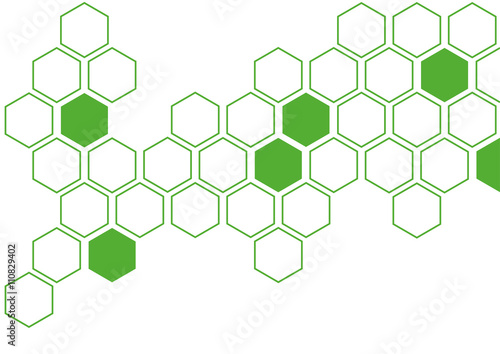 eco green hexagon white background wall pattern