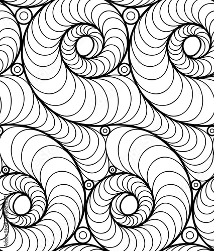 Vector floral background of drawn lines