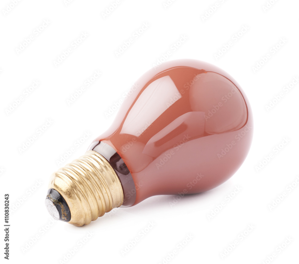 Single electric bulb lying on its side, isolated over the white background Single electric bulb lying on its side, isolated over the white background