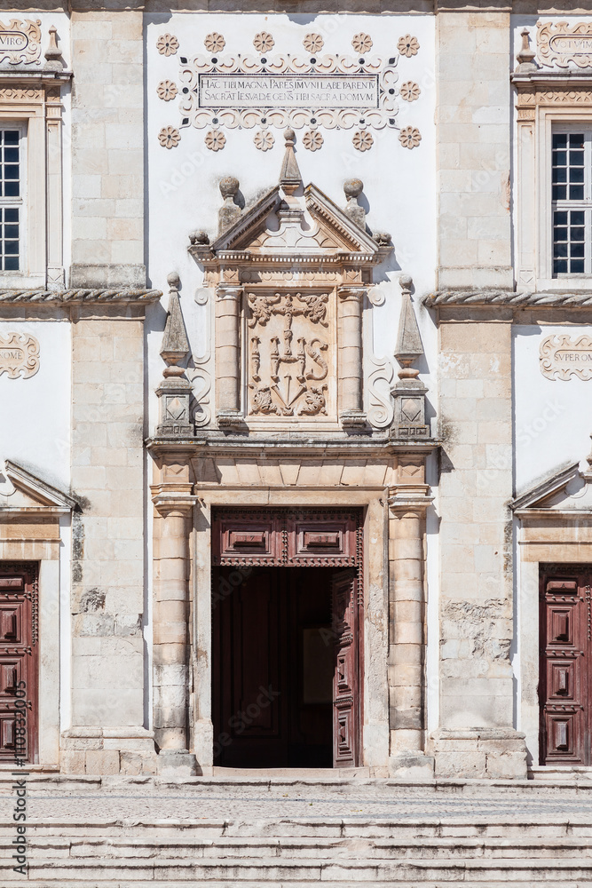 Portal of the Mannerist Santarem See Cathedral aka Nossa Senhora da Conceicao Church. Portugal