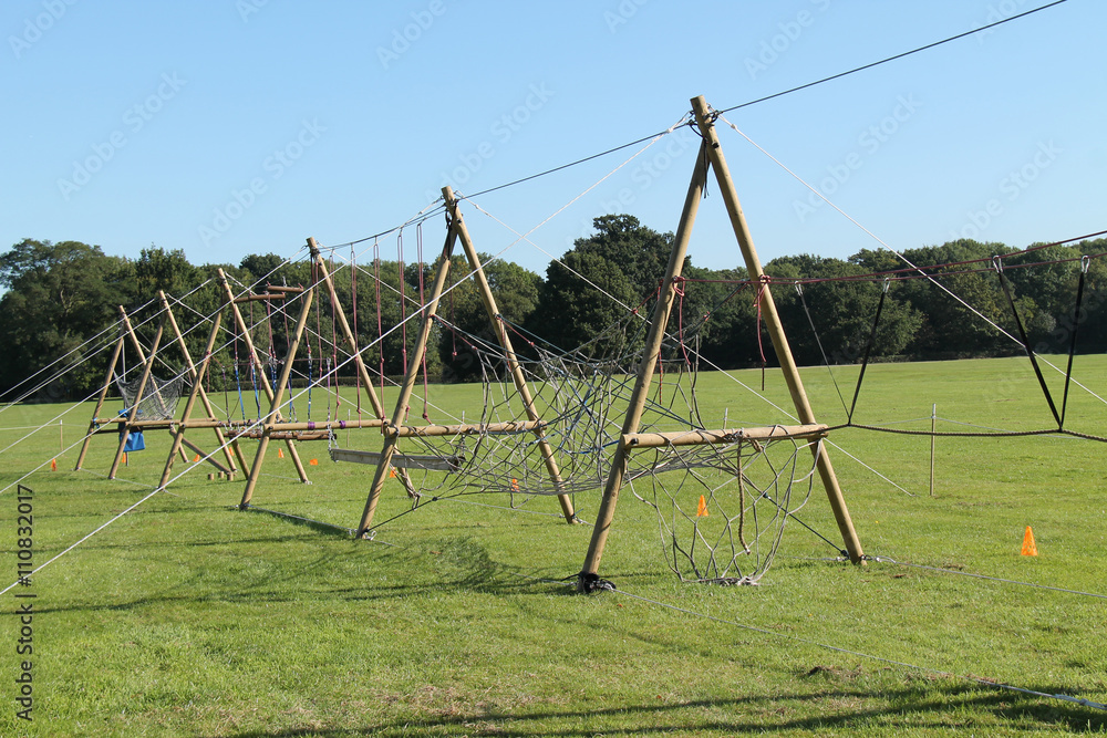 A Rope Obstacle Course for a Childrens Play Area. A Rope Obstacle Course for a Childrens Play Area.